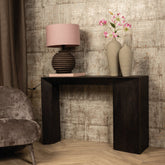 Arivo Black MDF asymmetrical Sidetable rectangle PTMD - Sidetable - PTMD - livinglovely.nl