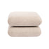 Aro Draaipoef Opulence Crème van PTMD, ronde crème draaipoef met opulence stof
