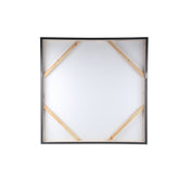 Asante Brown canvas painted wallpanel square frame PTMD - Schilderij - PTMD - livinglovely.nl