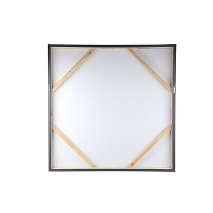 Asante Brown canvas painted wallpanel square frame PTMD - Schilderij - PTMD - livinglovely.nl