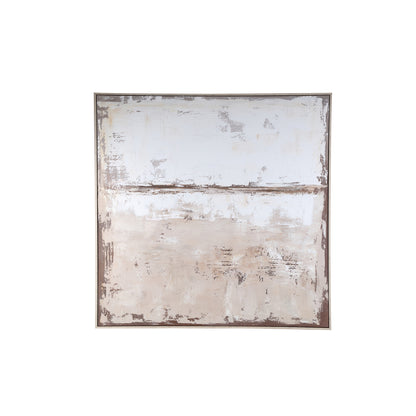 Asante Natural canvas paint wallpanel square frame PTMD - Schilderij - PTMD - livinglovely.nl