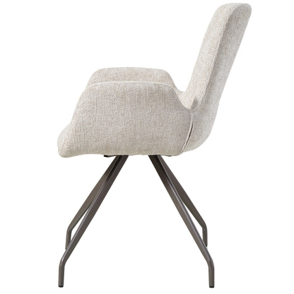 Athena Cream dining chair legacy 15 dove clay legs PTMD - Eetkamerstoel - PTMD - livinglovely.nl