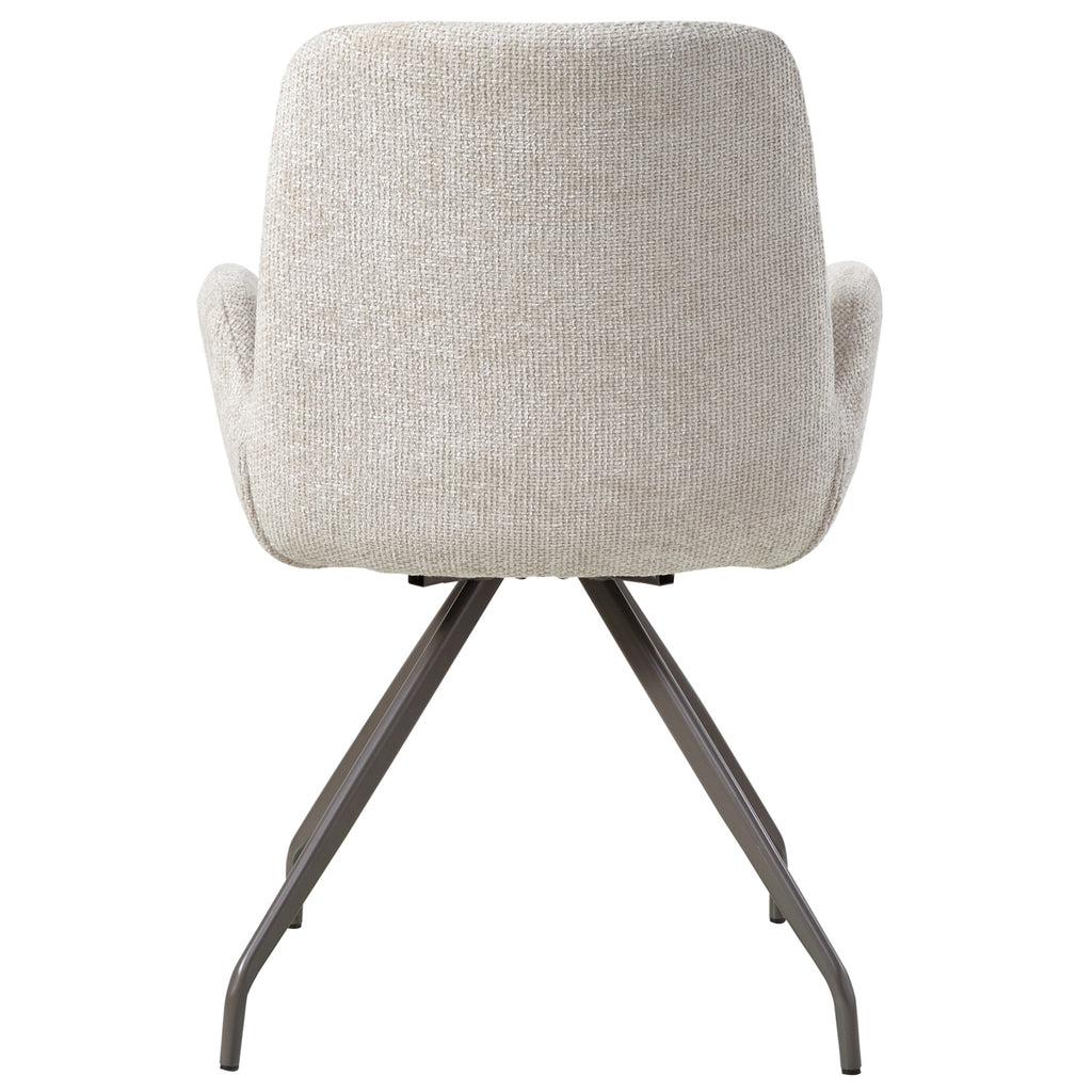 Athena Cream dining chair legacy 15 dove clay legs PTMD - Eetkamerstoel - PTMD - livinglovely.nl