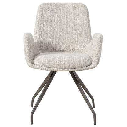 Athena Cream dining chair legacy 15 dove clay legs PTMD - Eetkamerstoel - PTMD - livinglovely.nl