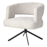 Baldr Cream dining chair legacy 15 dove black leg PTMD - Eetkamerstoel - PTMD - livinglovely.nl