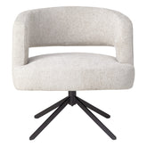 Baldr Cream dining chair legacy 15 dove black leg PTMD - Eetkamerstoel - PTMD - livinglovely.nl