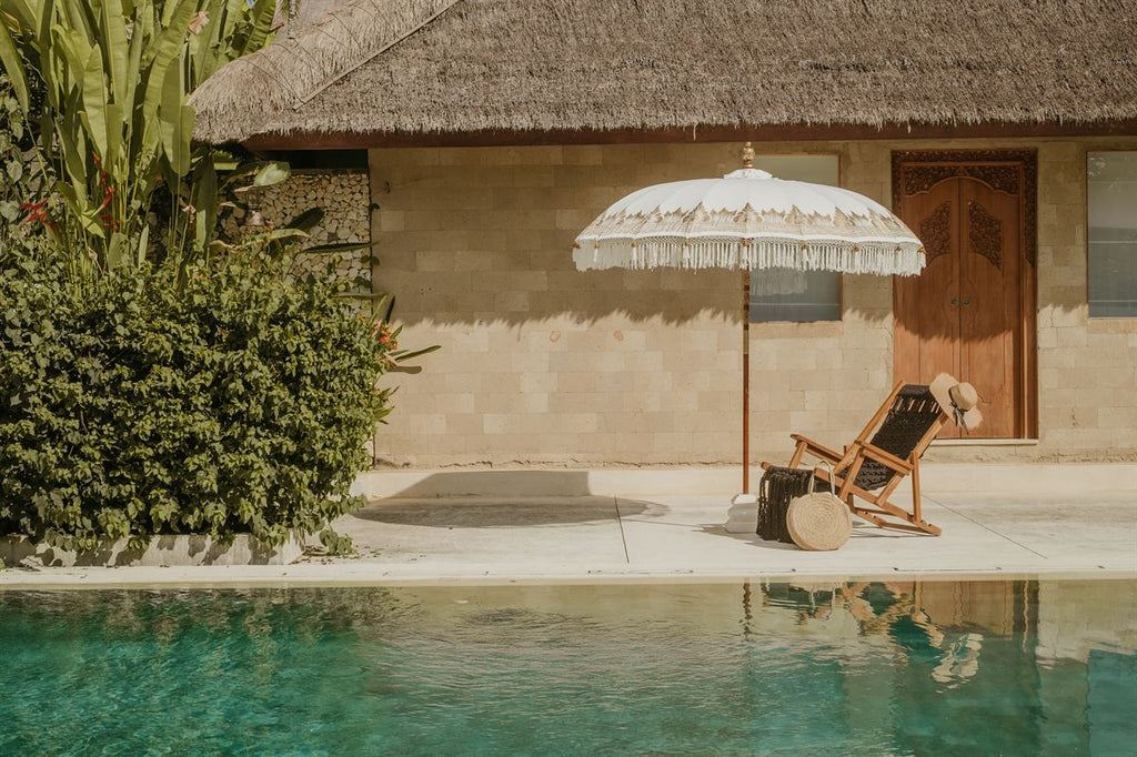 Bali Parasol - Half Goud Créme -180cm - Parasol - Todo Bien - livinglovely.nl