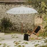 Bali Parasol - Half Zilver Crème - 180cm - Parasol - Todo Bien - livinglovely.nl