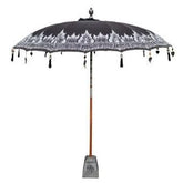 Bali Parasol - Half Zilver Zwart - 250cm - Parasol - Todo Bien - livinglovely.nl