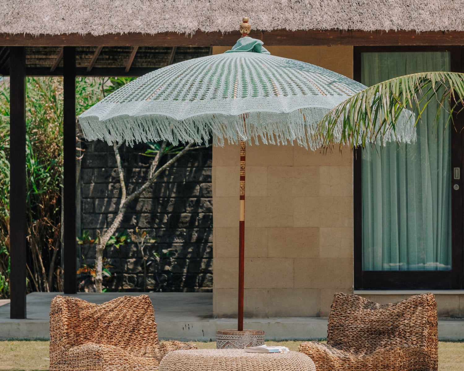 Bali Parasol Macrame Groen Ø250cm Todo Bien