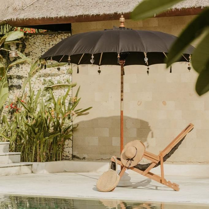Bali Parasol - Zwart - 180cm - Parasol - Todo Bien - livinglovely.nl