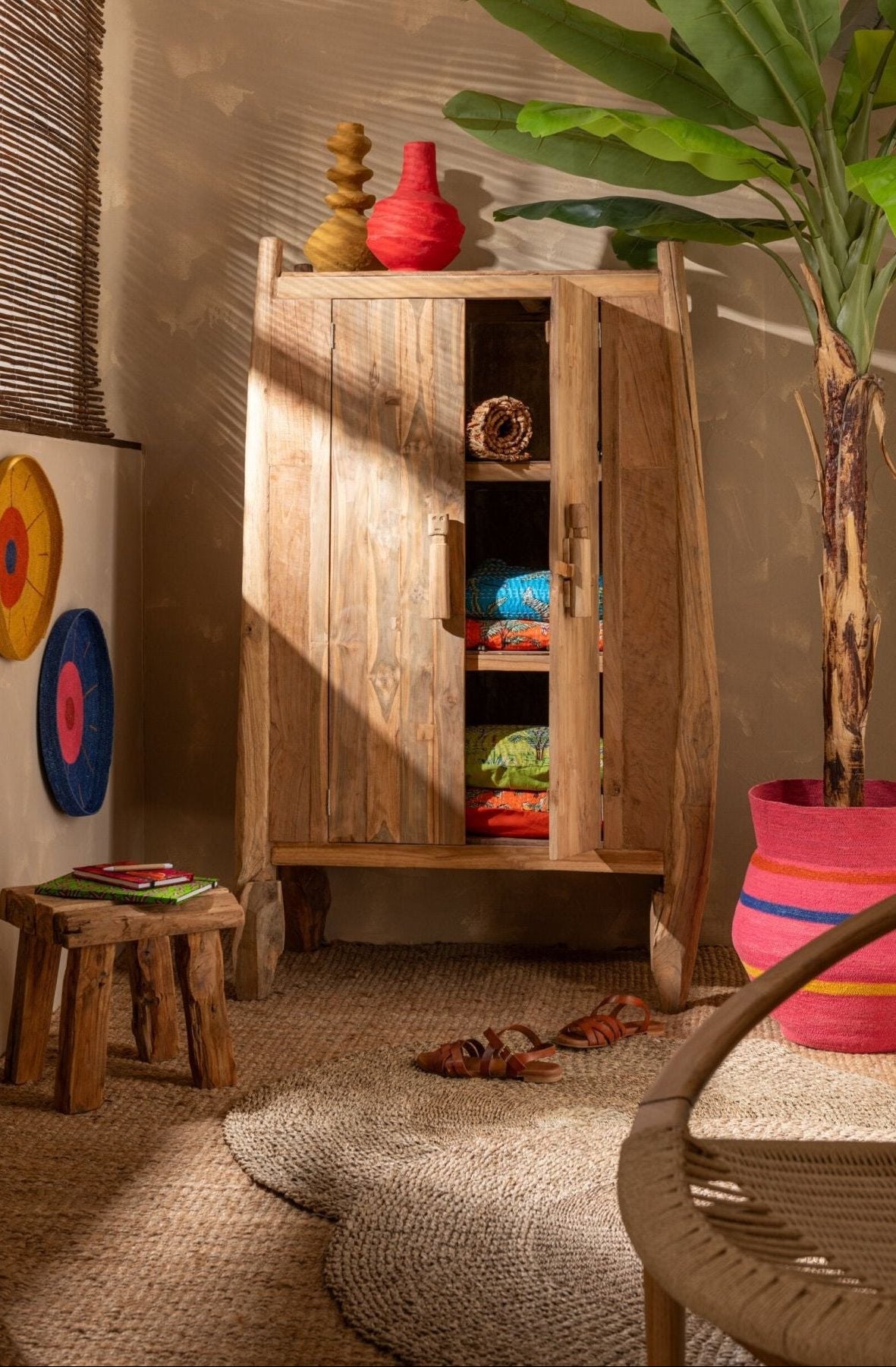 Bananenboom Kunststof Groen/Bruin H250cm J-Line
