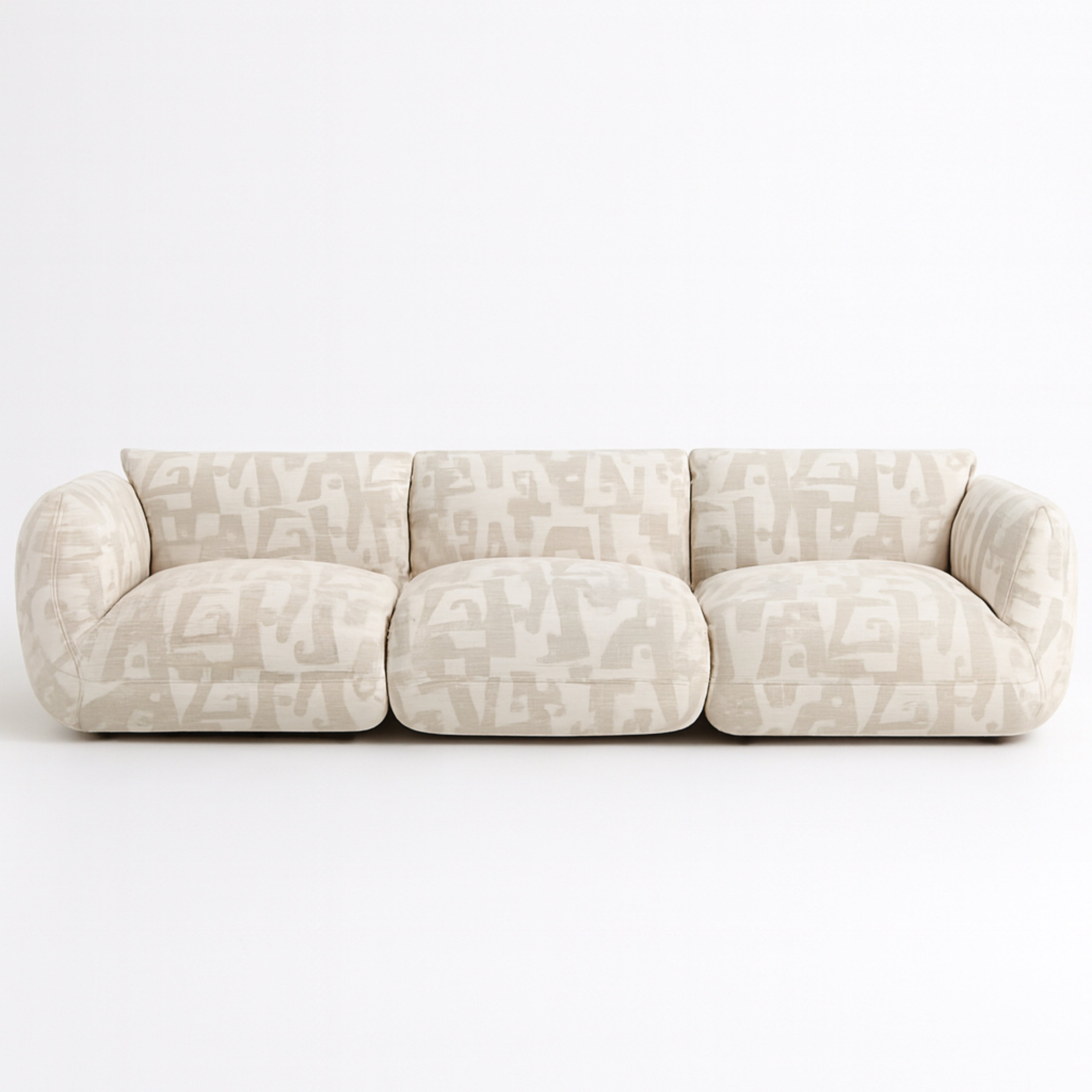 Bank Amsterdam 4 Zits Wit Glyphs - Pole To Pole - Bankstel - Pole To Pole - livinglovely.nl