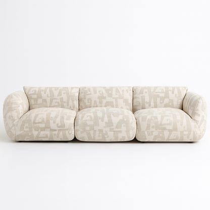 Bank Amsterdam 4 Zits Wit Glyphs - Pole To Pole - Bankstel - Pole To Pole - livinglovely.nl