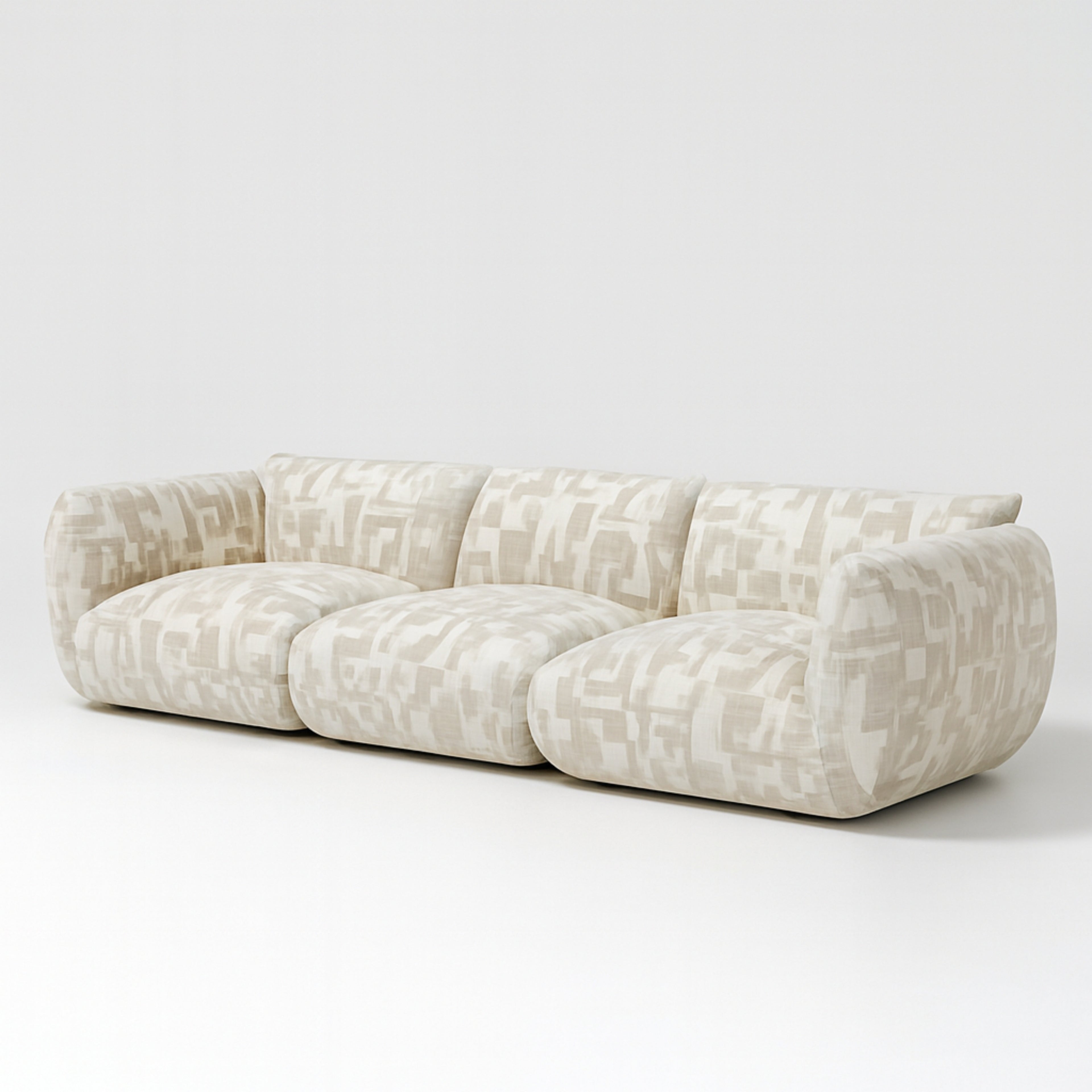 Bank Amsterdam 4 Zits Wit Glyphs - Pole To Pole - Bankstel - Pole To Pole - livinglovely.nl