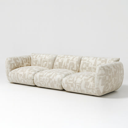 Bank Amsterdam 4 Zits Wit Glyphs - Pole To Pole - Bankstel - Pole To Pole - livinglovely.nl