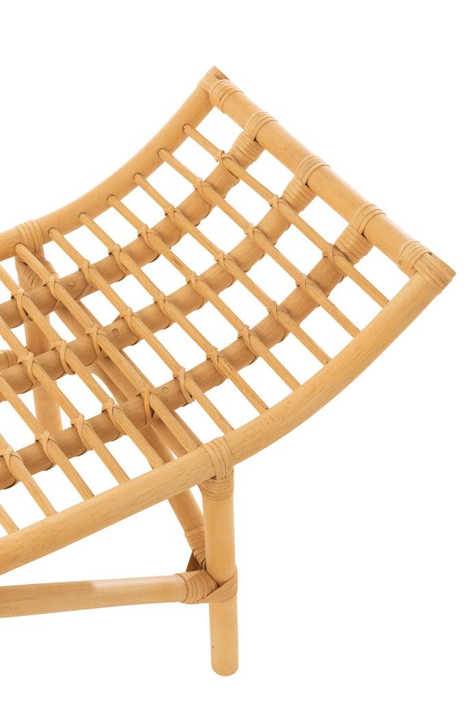 Bank Ana Rotan Naturel 120cm - Bankje - J-Line - livinglovely.nl