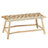 Bank Waverly Teak Hout/Zeegras Naturel/Wit - Bankje - J-Line - livinglovely.nl