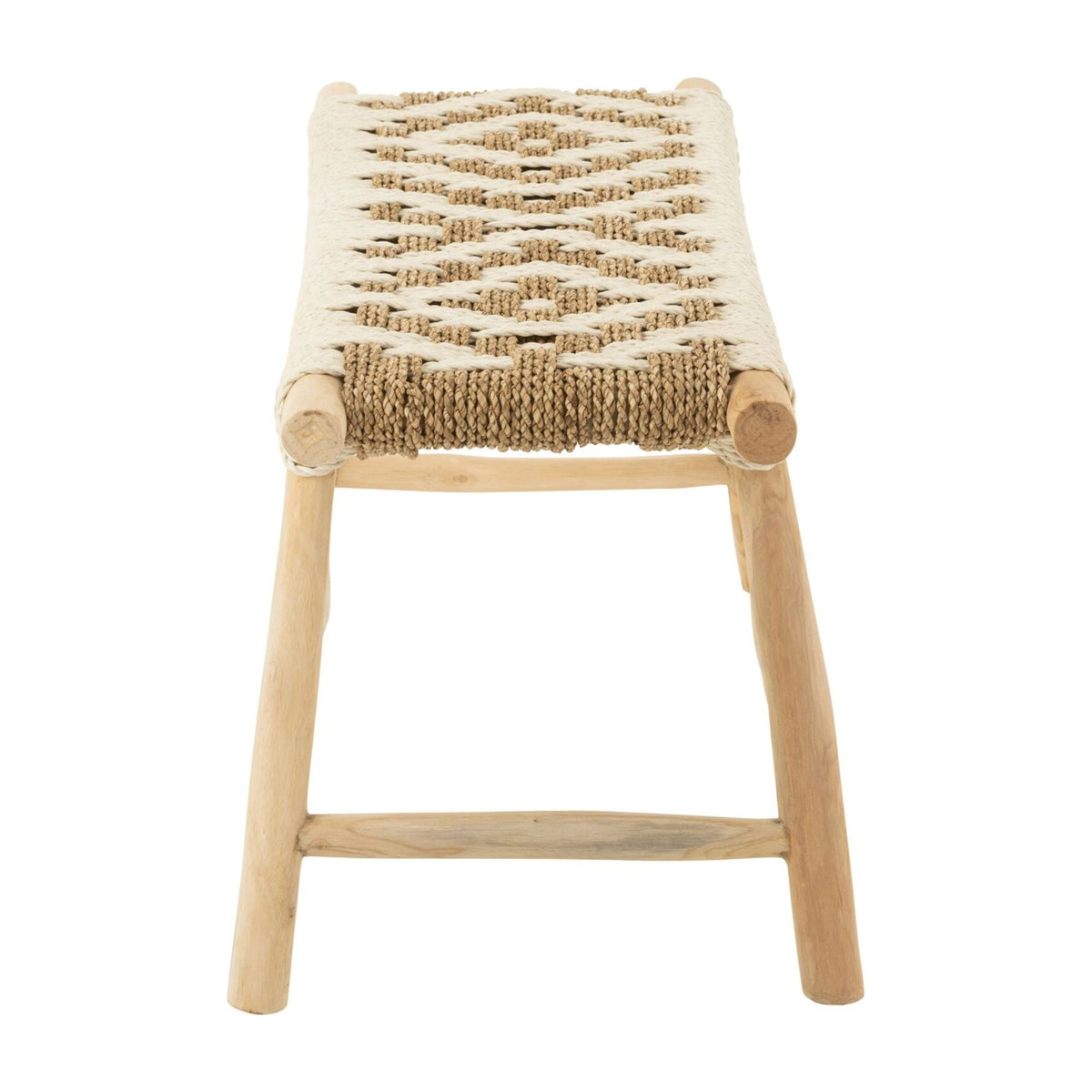 Bank Waverly Teakhout/Zeegras Naturel/Wit J-Line