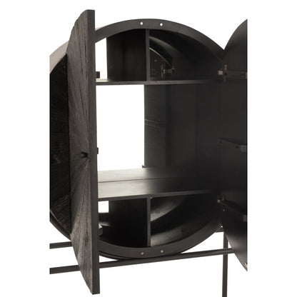Barkast Shanil Gerecycled Hout Zwart J-Line