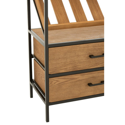 Barkast Wine Fineer Naturel/Zwart Large J-Line