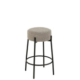 Barkruk Boucle Multiplex/Polyester Grijs/Zwart - Barkruk - J-Line - livinglovely.nl