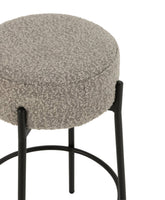 Barkruk Boucle Multiplex/Polyester Grijs/Zwart - Barkruk - J-Line - livinglovely.nl