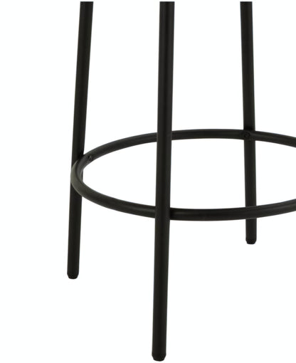 Barkruk Boucle Multiplex/Polyester Wit/Zwart - Barkruk - J-Line - livinglovely.nl