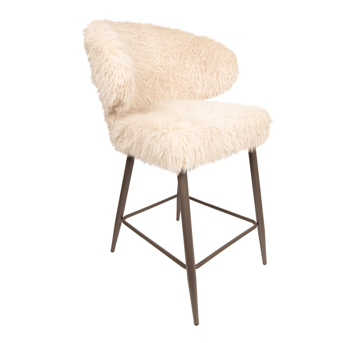 Beige Ares barkruk van PTMD als luxe accent bij het kookeiland