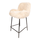 Beige Leander barkruk van PTMD met licht gebogen rugleuning