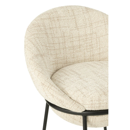 Barkruk Ijzer Beige/Zwart - J-Line