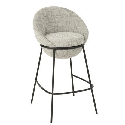 Barkruk Ijzer Grijs/Zwart - J-Line