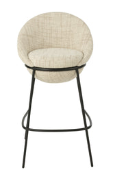 Barkruk Napoli Beige - J-Line - Barkruk - J-Line - livinglovely.nl
