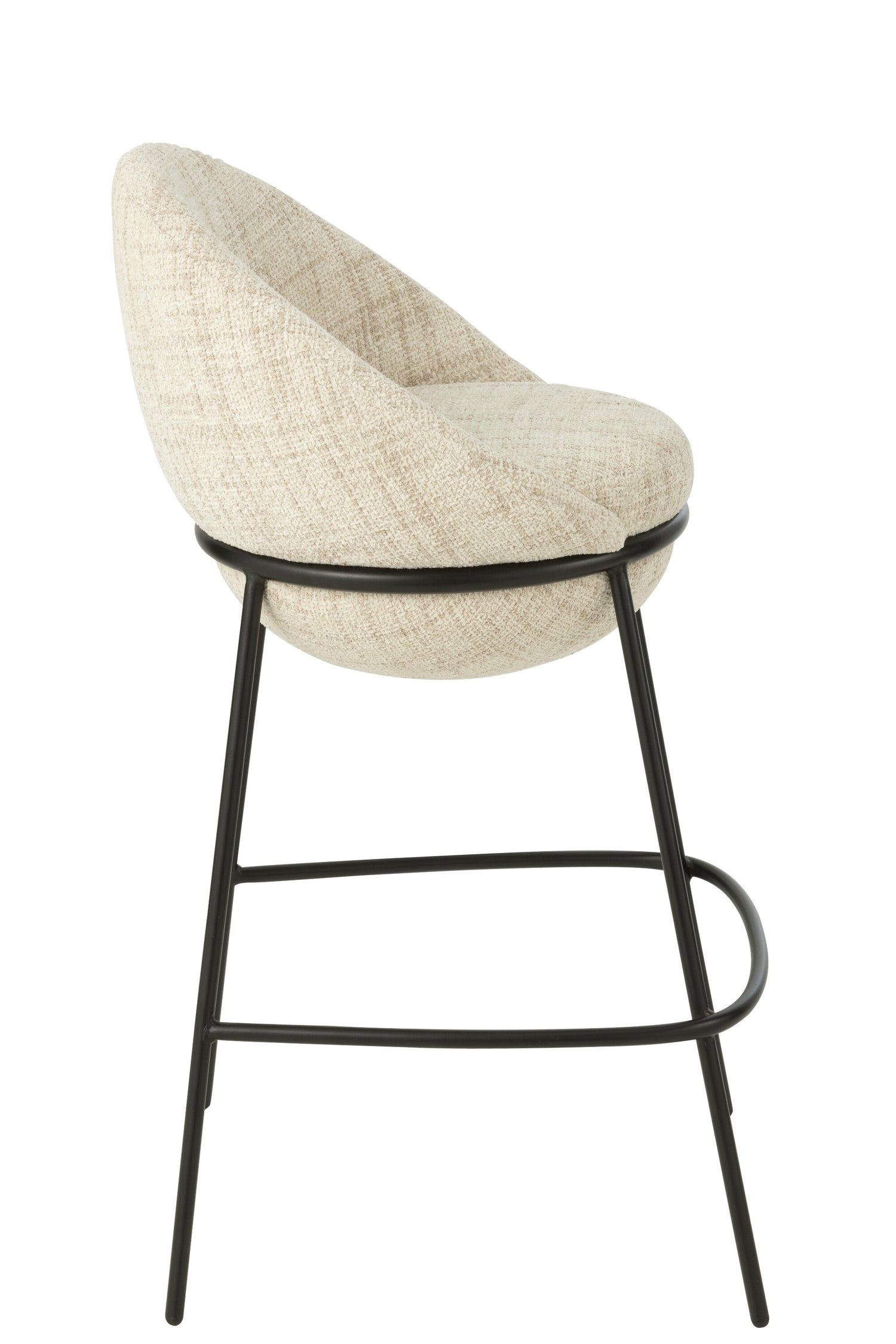 Barkruk Napoli Beige - J-Line - Barkruk - J-Line - livinglovely.nl