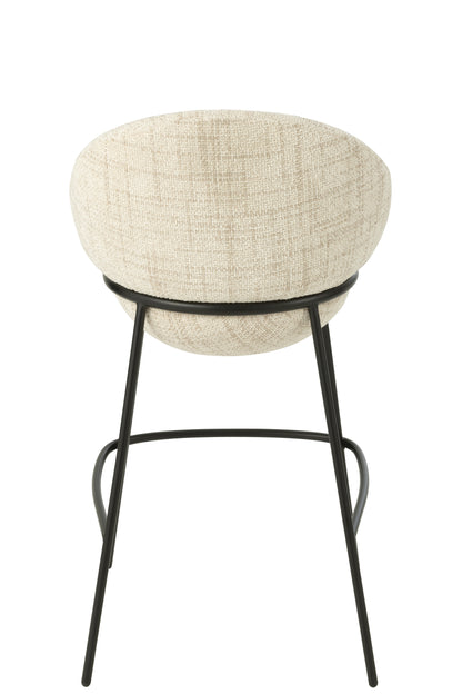 Barkruk Napoli Beige - J-Line - Barkruk - J-Line - livinglovely.nl