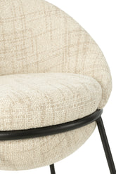 Barkruk Napoli Beige - J-Line - Barkruk - J-Line - livinglovely.nl