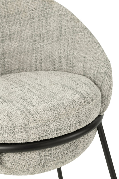 Barkruk Napoli Grijs - J-Line - Barkruk - J-Line - livinglovely.nl