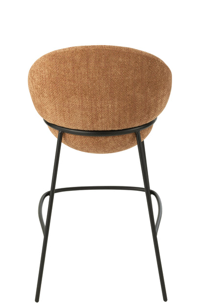 Barkruk Napoli Terracotta- J-Line - Barkruk - J-Line - livinglovely.nl