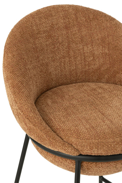 Barkruk Napoli Terracotta- J-Line - Barkruk - J-Line - livinglovely.nl