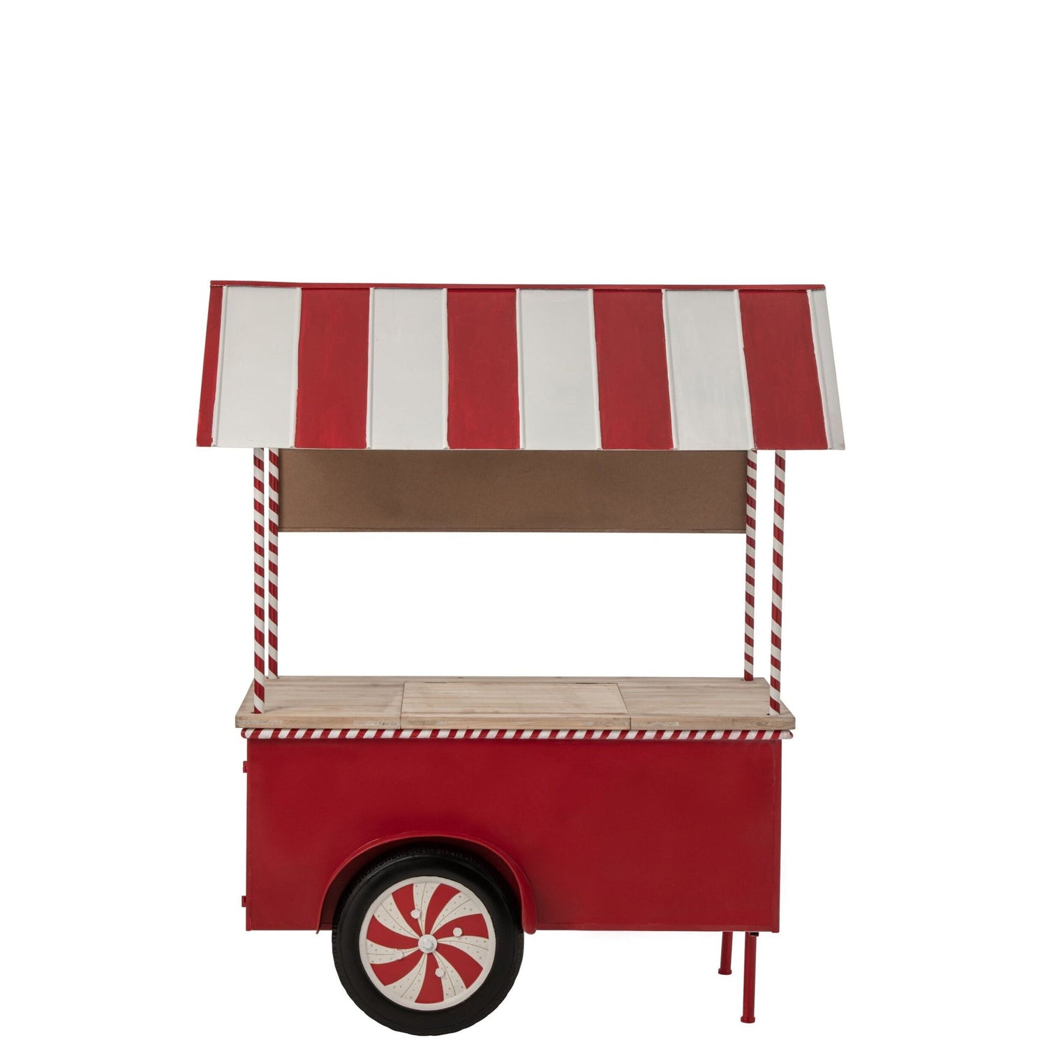 Barmeubel Kiosk van J-Line in rood en wit, serveerkiosk van 134cm breed