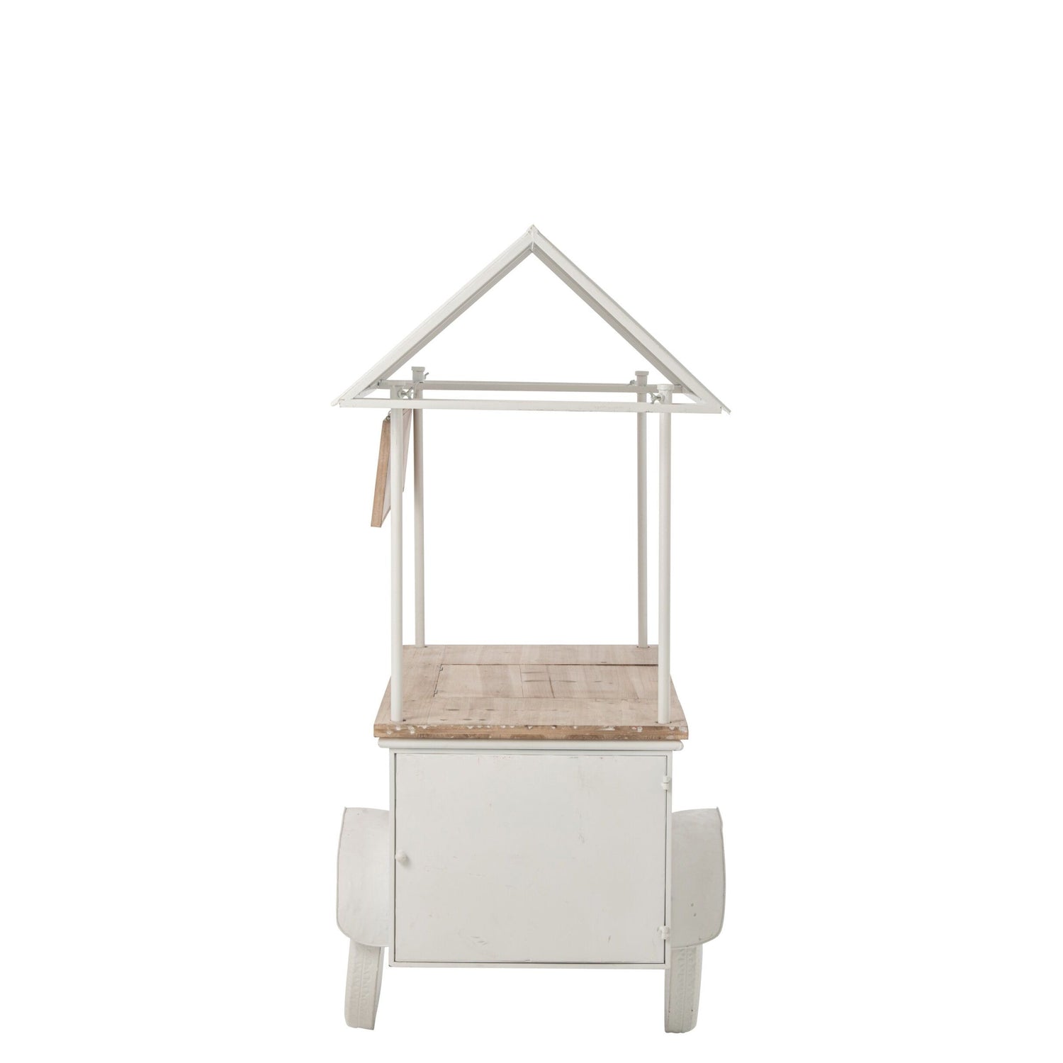 Barmeubel Kiosk Wit van J-Line, serveerkiosk van 134cm breed voor feest en horeca