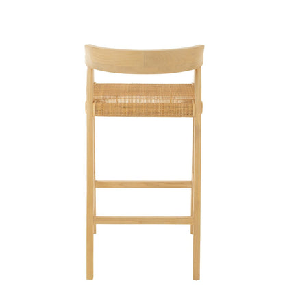 Barstoel Emma Teakhout Naturel J-Line - Barkruk - J-Line - livinglovely.nl