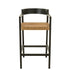 Barstoel Emma Teakhout Zwart Bruin J-Line - Barkruk - J-Line - livinglovely.nl