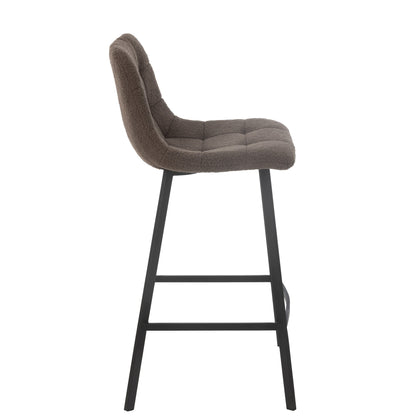 Barstoel Kent Metaal/Polyester Bruin J-Line