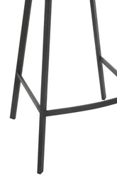 Barstoel Kent Metaal/Polyester Bruin - Barkruk - J-Line - livinglovely.nl