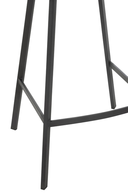 Barstoel Kent Metaal/Polyester Bruin - Barkruk - J-Line - livinglovely.nl