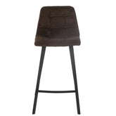 Barstoel Kent Metaal/Polyester Bruin - Barkruk - J-Line - livinglovely.nl