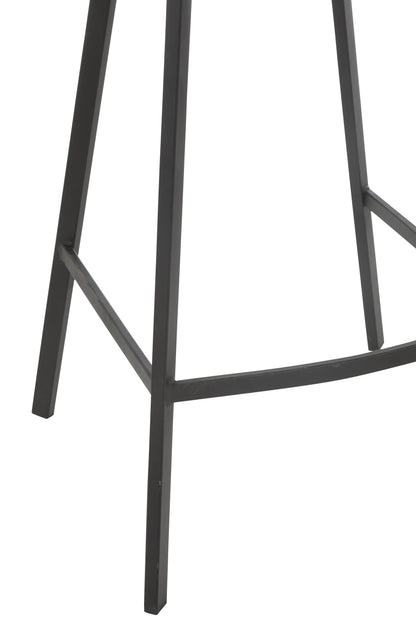 Barstoel Kent Metaal/Polyester Wit - Barkruk - J-Line - livinglovely.nl