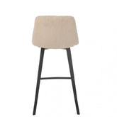 Barstoel Kent Metaal/Polyester Wit - Barkruk - J-Line - livinglovely.nl