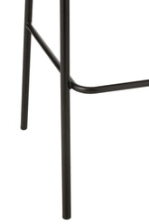 Barstoel Lone Multiplex/Metaal Bruin/Beige - Barkruk - J-Line - livinglovely.nl